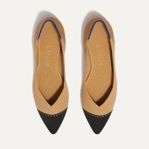 Rothy's The Point II Camel w Black Captoe 10.5